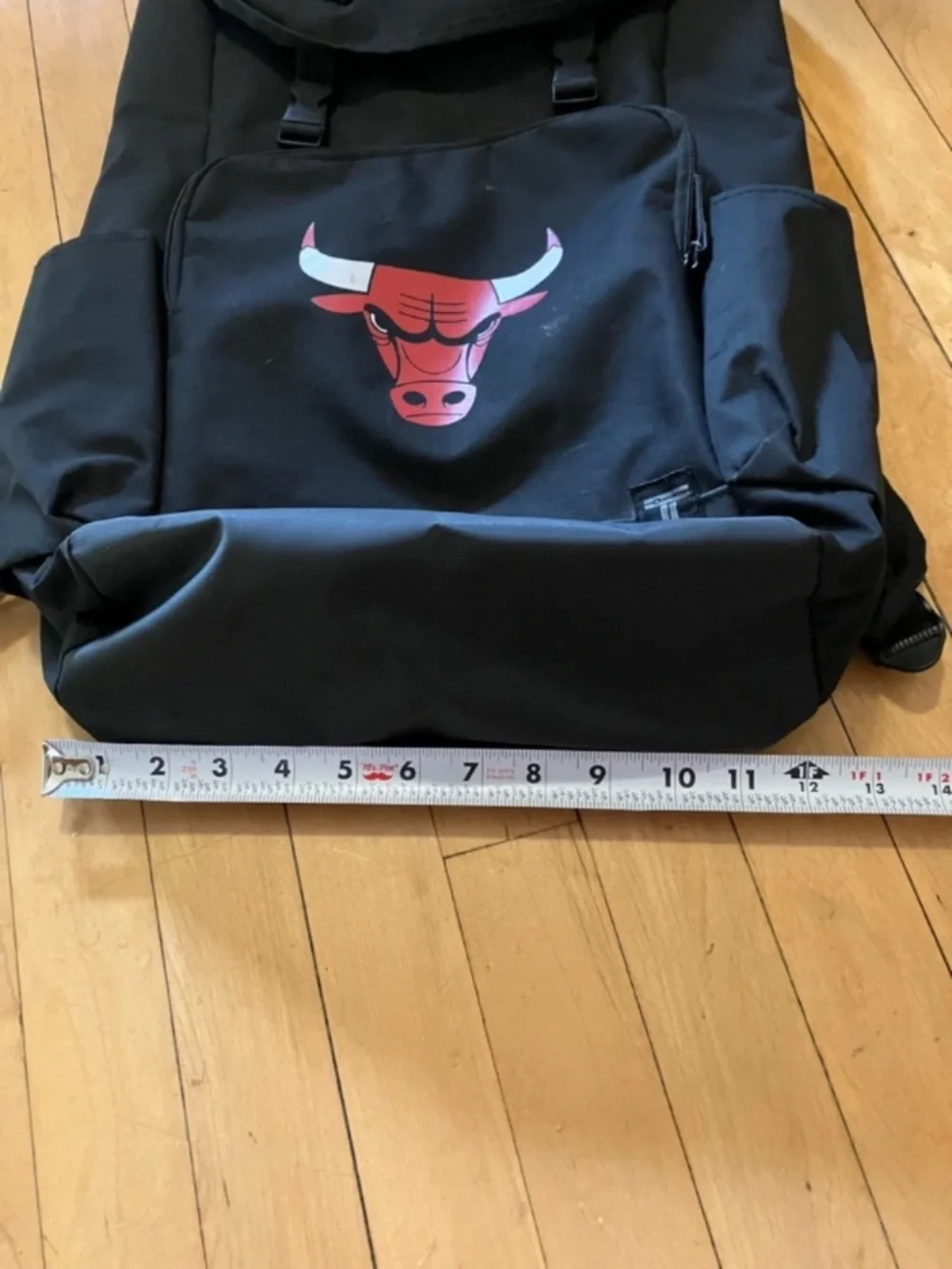 Chicago Bulls Basketball Logo Black Backpack